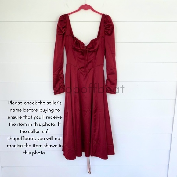 NEW House of CB Sebille Dress Blood Red Medium - Picture 13 of 16